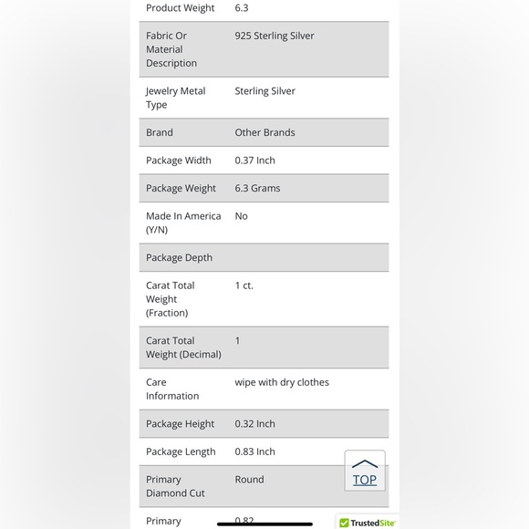 Sterling Silver 1 CTW Black and White Diamond Ring Size 6 - Picture 10 of 11